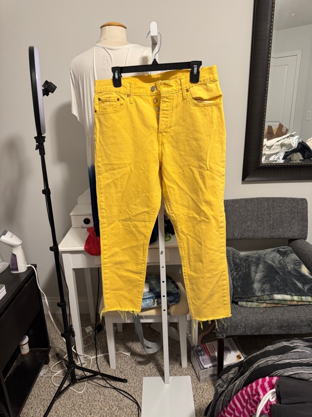 Levi's Bright Yellow Women's Straight-Leg Jeans